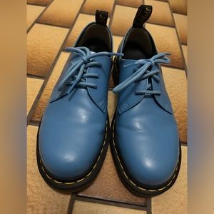 Dr. Martens 1461 Blue Leather Oxford Shoes translucent midsole size 7 men